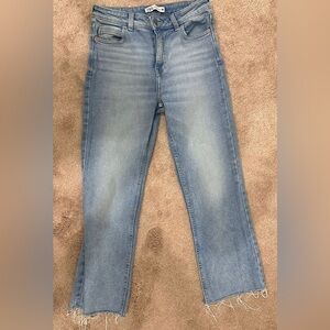Zara Blue jeans straight leg washed effect